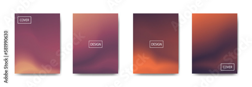 set of abstract background with beautiful gradation color, colorful background for poster flyer banner backdrop.vertical banner.cool fluid background vector illustration