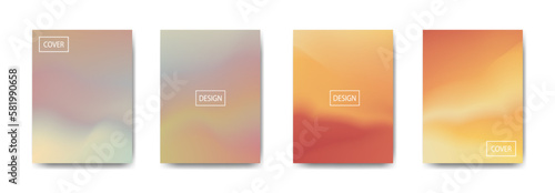 set of abstract background with beautiful gradation color, colorful background for poster flyer banner backdrop.vertical banner.cool fluid background vector illustration
