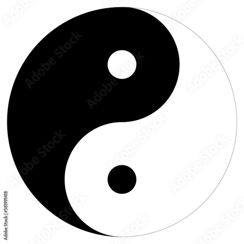 yin yang symbol on PNG transparent background 