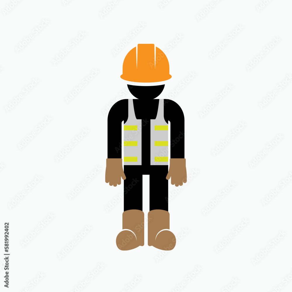Construction Worker Icon. Universal Interface Element, Employee Sign and Symbol - Vector Construction Worker Icon. Universal Interface Element, Employee Sign and Symbol - Vector