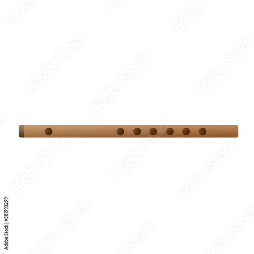 bamboo wooden flute vector illustration logo icon clipart