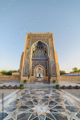 Exterior of the Gur-e-Amir (Guri Amir) in Samarkand, Uzbekistan photo