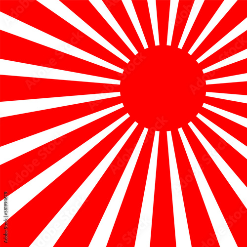 Japanese style red sun background