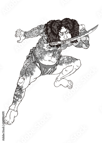 通俗水滸伝豪傑百八人之壹人・浪裡白跳張順　その1