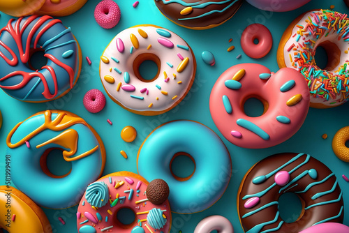 assorted donuts made with generative ai