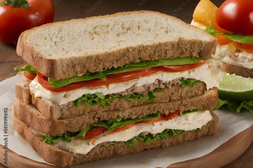 close up of sandwich food photography , generative art by A.I close up of sandwich food photography , generative art by A.I