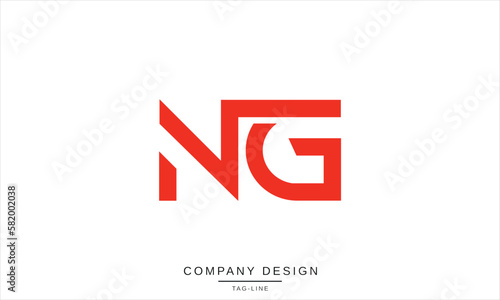 GN, NG, Abstract Letters Logo Monogram