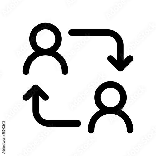 Editable employee turnover, account switch vector icon. Part of a big icon set family. Perfect for web and app interfaces, presentations, infographics, etc