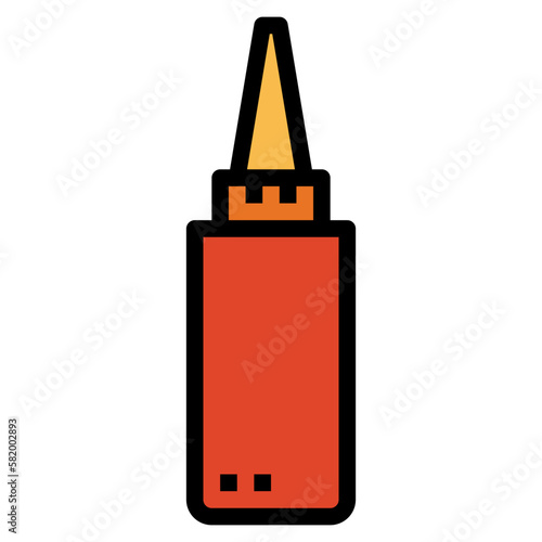 bottle filled outline icon style