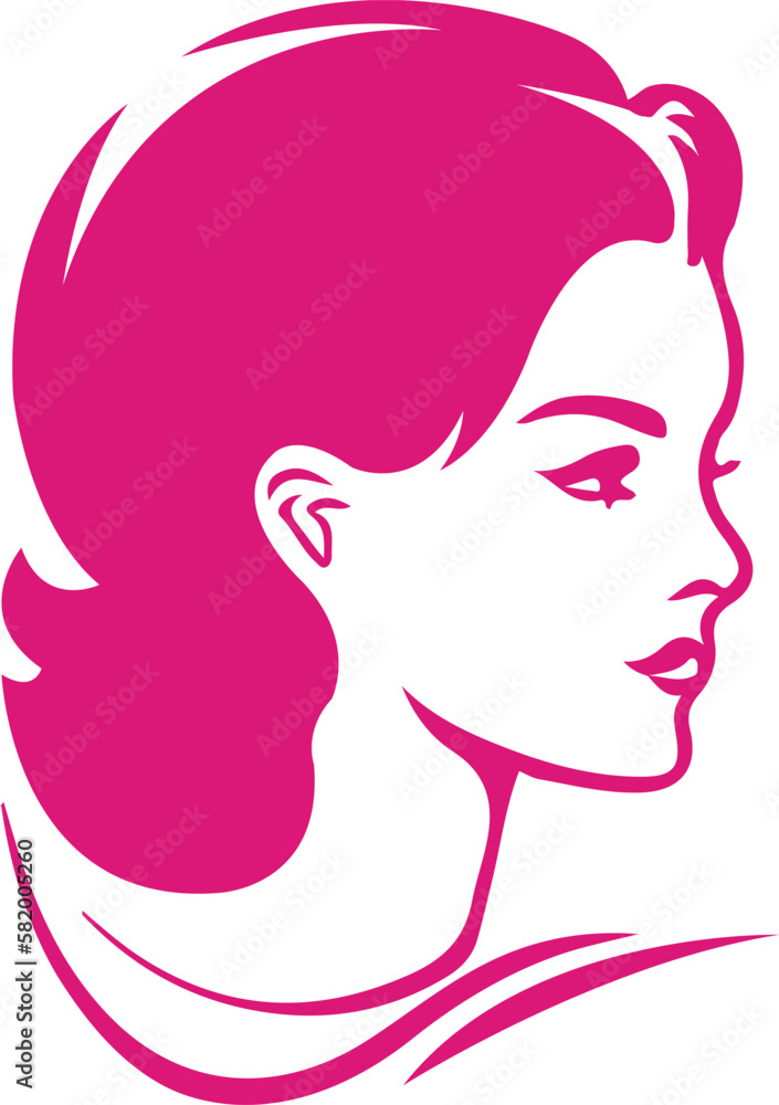 Beautiful Girl Logo for Beauty Cosmetics or Skin Product Beautiful Girl Logo for Beauty Cosmetics or Skin Product