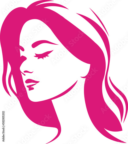 Beautiful Girl Logo for Beauty Cosmetics or Skin Product