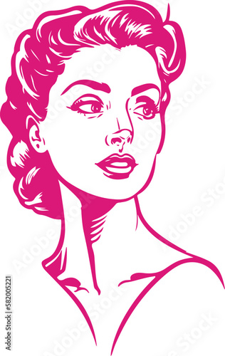 Beautiful Girl Logo for Beauty Cosmetics or Skin Product