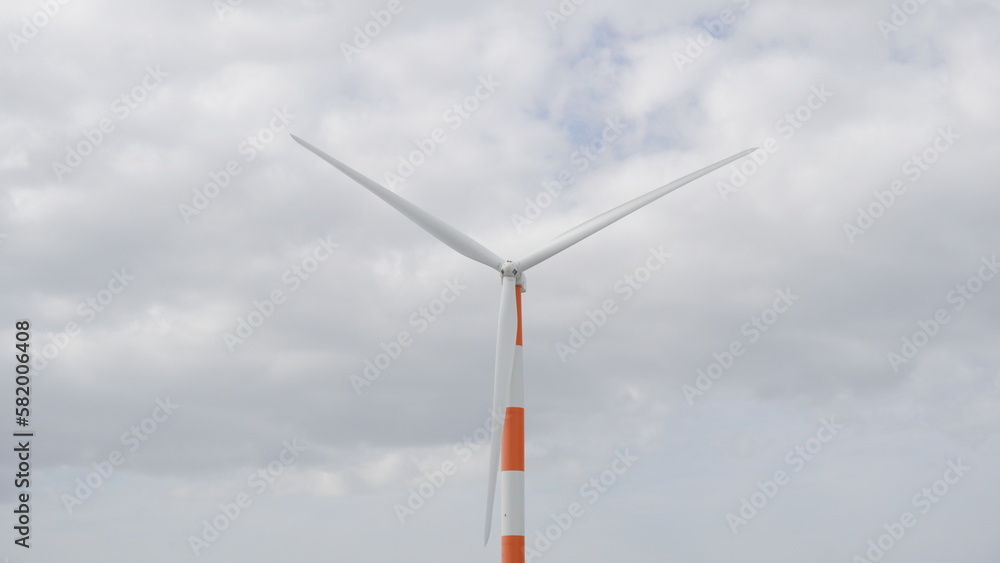 Huge modern windmill on Golan Heights. Israel Huge modern windmill on Golan Heights. Israel