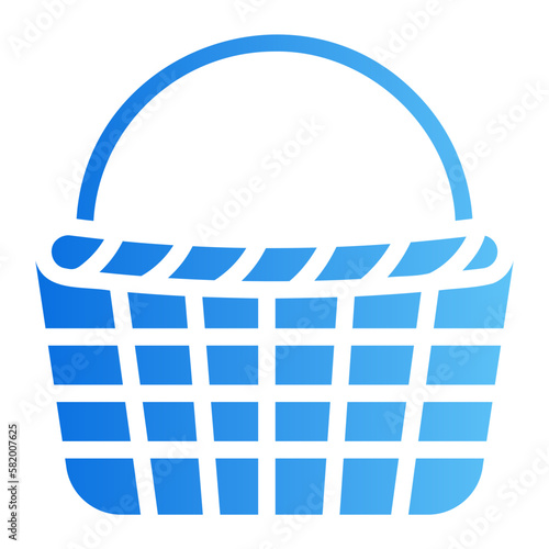 wicker basket gradient icon