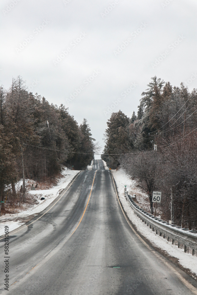 Obraz premium Road in winter