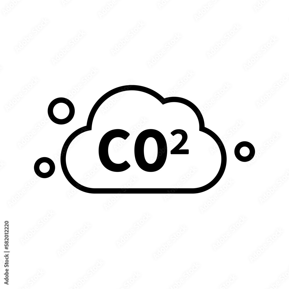 CO2 emission icon. Carbon dioxide. Vector. CO2 emission icon. Carbon dioxide. Vector.