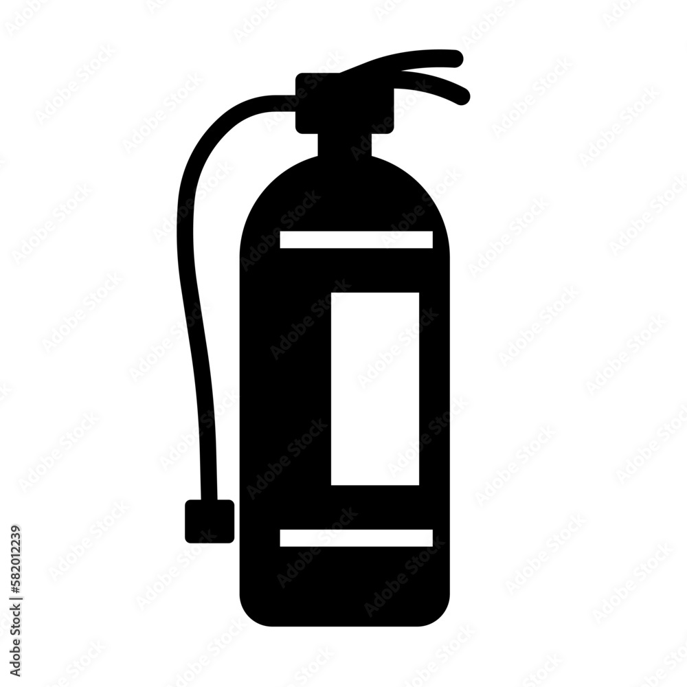 Fire extinguisher silhouette icon. Firefighting. Vector. Fire extinguisher silhouette icon. Firefighting. Vector.