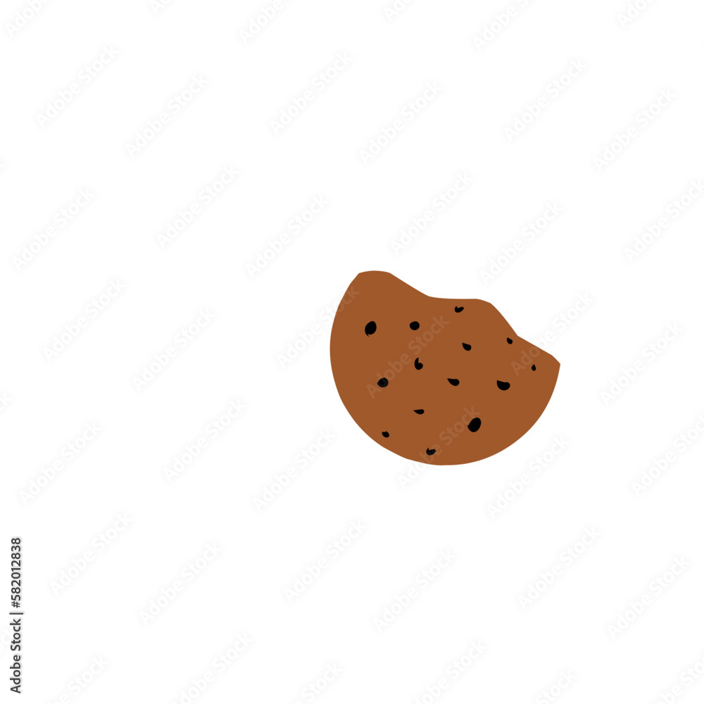 Bitten chocolate chip cookie Bitten chocolate chip cookie