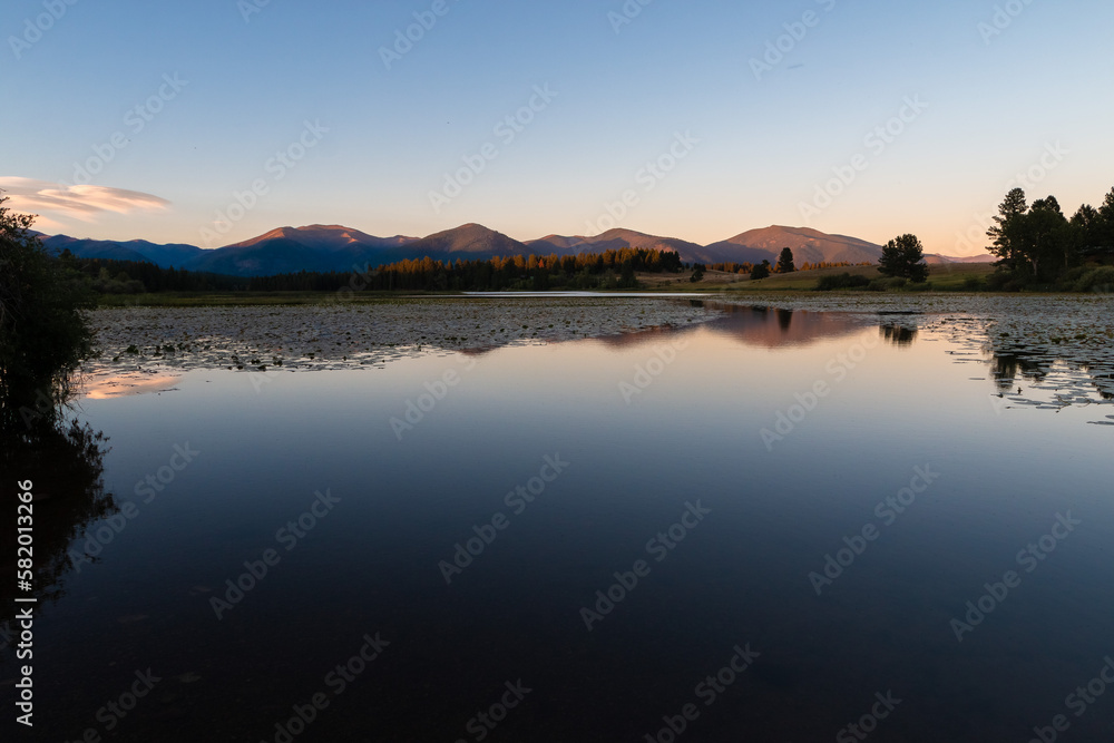 Mountain Lake at Sunset