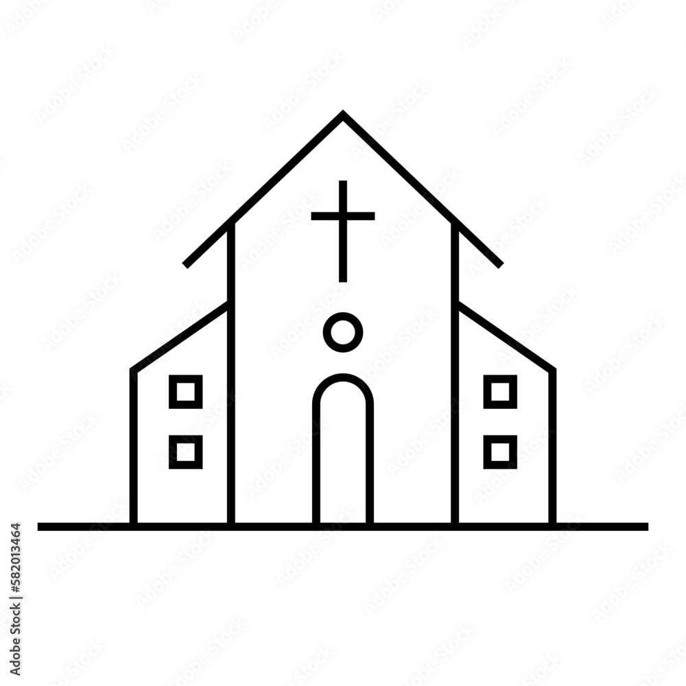 Church building icon. Chapel building. Religion. Vector. Church building icon. Chapel building. Religion. Vector.