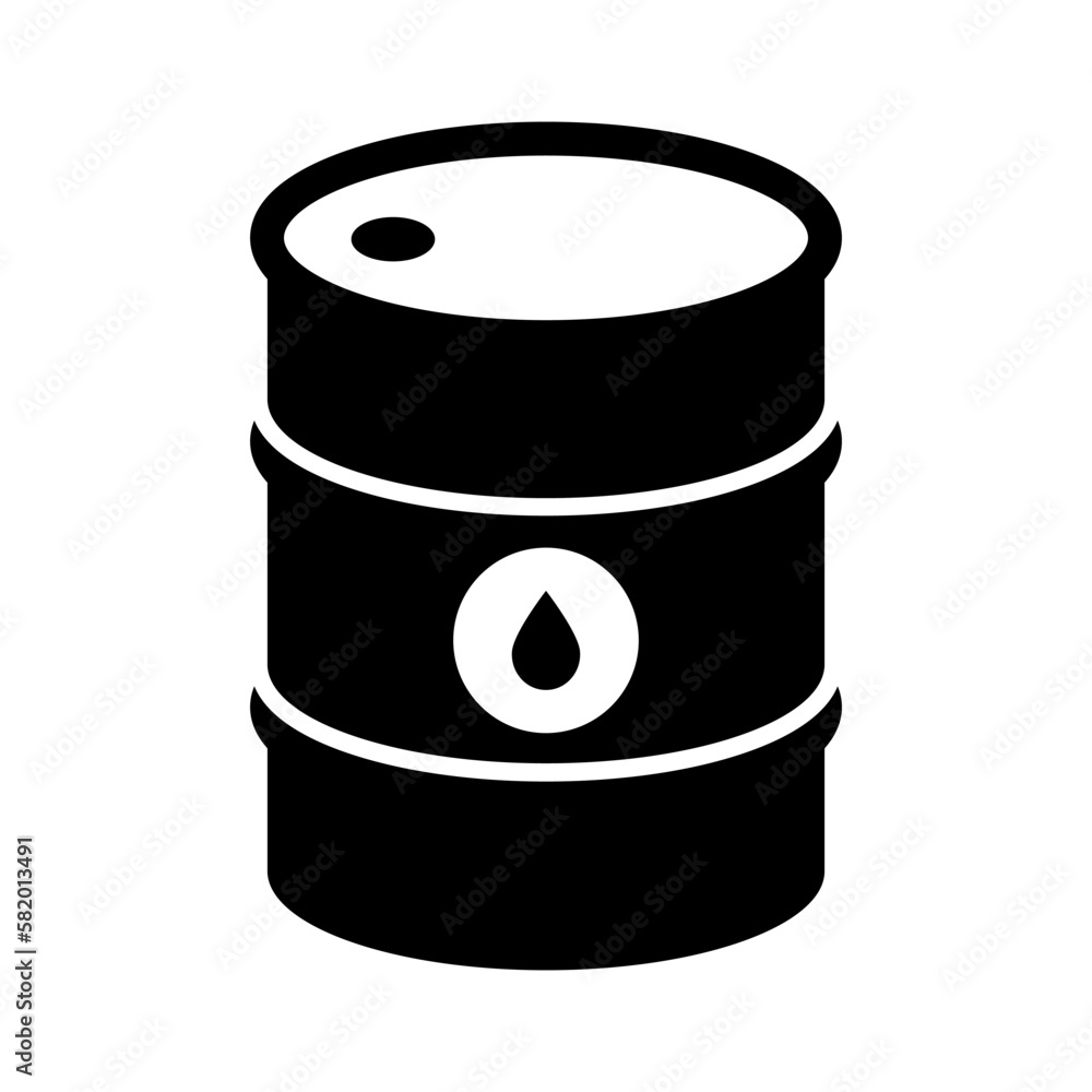 Liquid fuel drum silhouette icon. Fuel oil and paint. Vector. Liquid fuel drum silhouette icon. Fuel oil and paint. Vector.