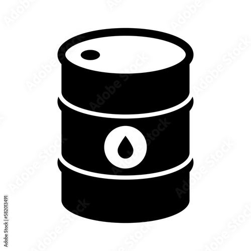 Liquid fuel drum silhouette icon. Fuel oil and paint. Vector.