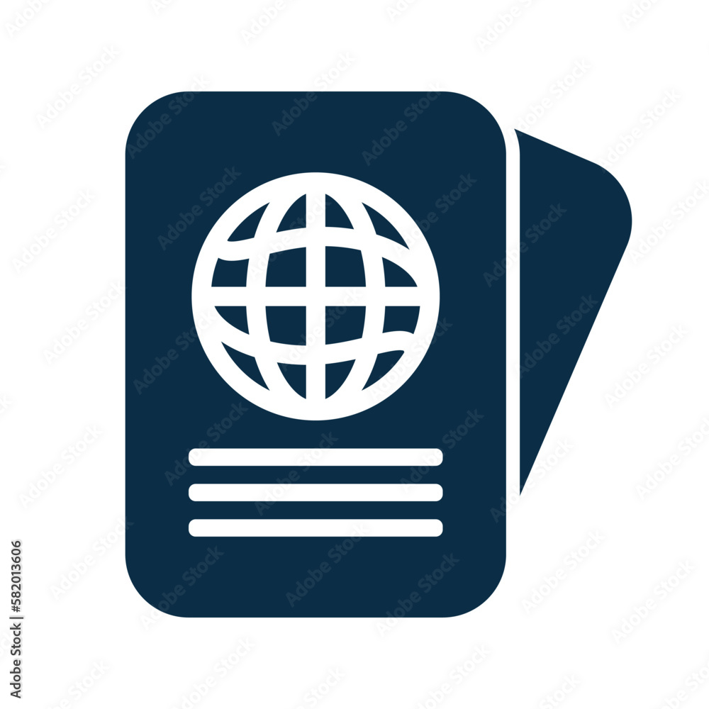 Passport icon for international travel. Vector. Passport icon for international travel. Vector.