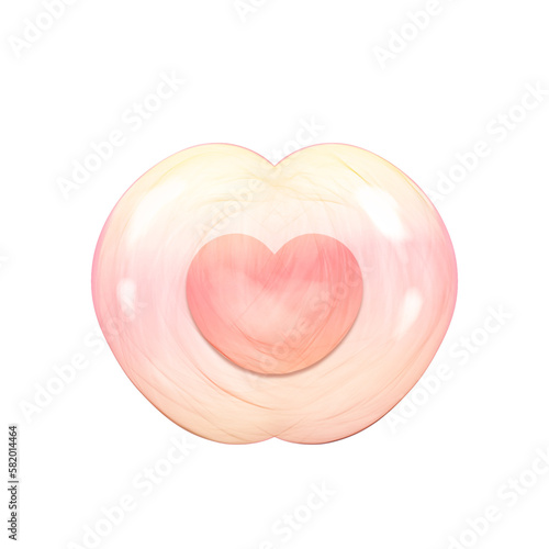 Cute peach candy stationary sticker oil painting