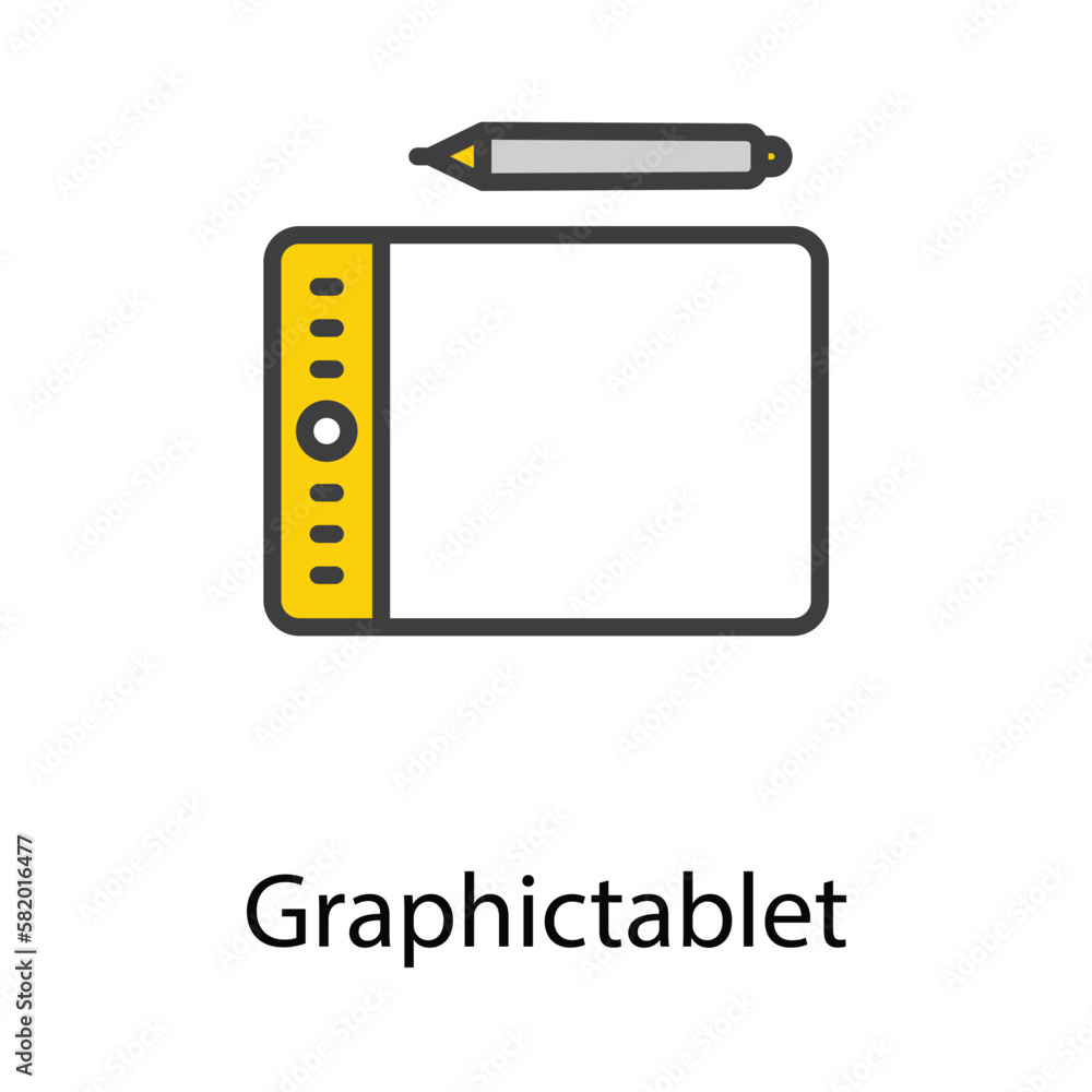 Graphic tablet icon design stock illustration
