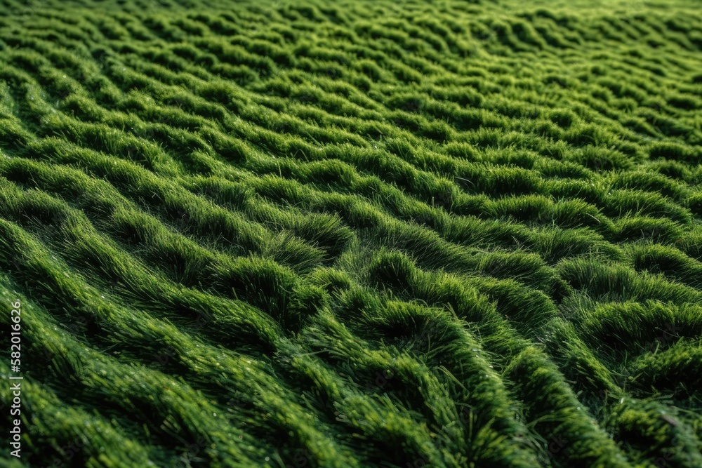 Background and texture made of artificial grass. Generative AI Background and texture made of artificial grass. Generative AI