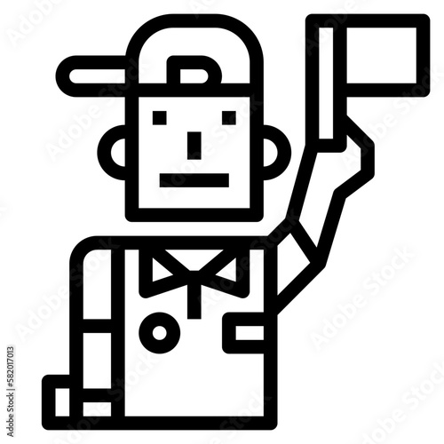 linesman line icon style