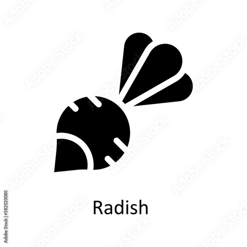 Radish  Vector   solid Icons. Simple stock illustration stock
