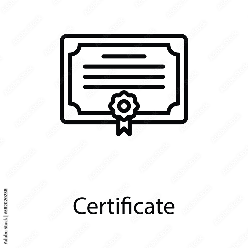Certificate icon design stock illustration Certificate icon design stock illustration