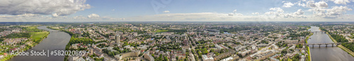 Tver, Russia. Aerial panorama of the city