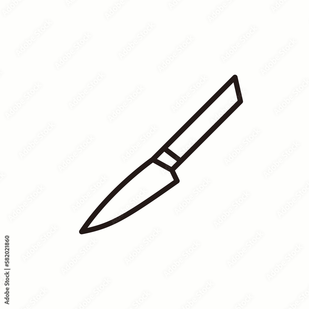 Small Knife Icon Black and White Icon Small Knife Icon Black and White Icon