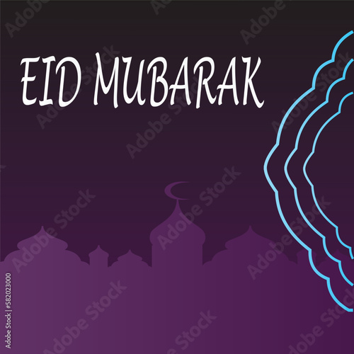 Eid Mubarak greetings background, Elegant element for design template, a place for text greeting card, and banner for Ramadan Kareem.