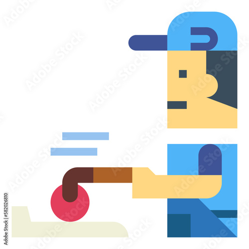 printmaking flat icon style