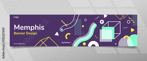 Memphis and Modern Banner Design