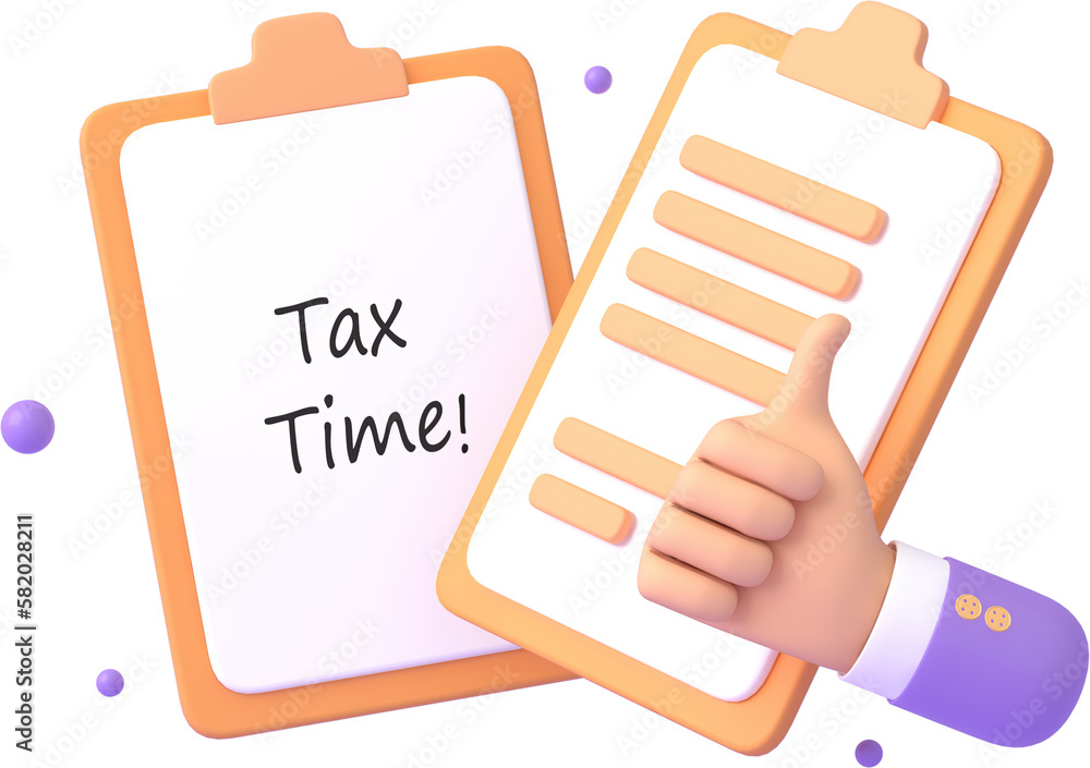 Tax Day Reminder Concept. Businessman submit tax by online concept, online tax payment and report. Business income. 3d illustration. Tax Day Reminder Concept. Businessman submit tax by online concept, online tax payment and report. Business income. 3d illustration.