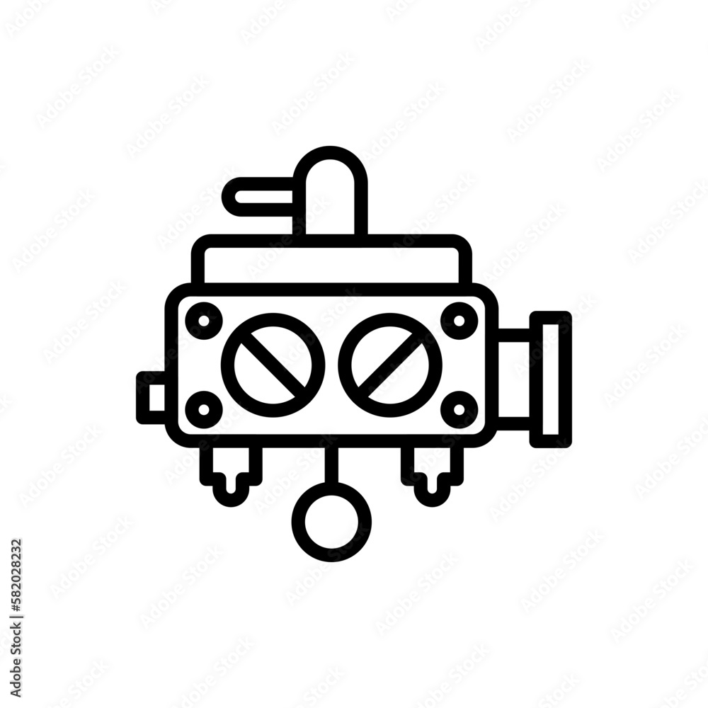 Carburetor icon in vector. illustration Carburetor icon in vector. illustration