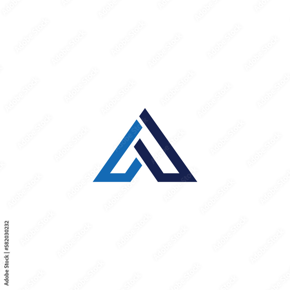 Letter A abstract logo icon