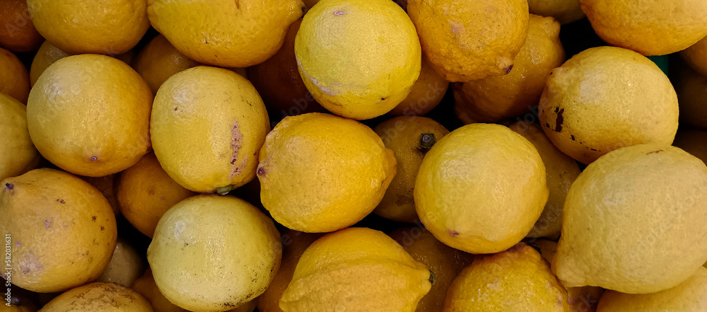 Lemon, yellow lemons