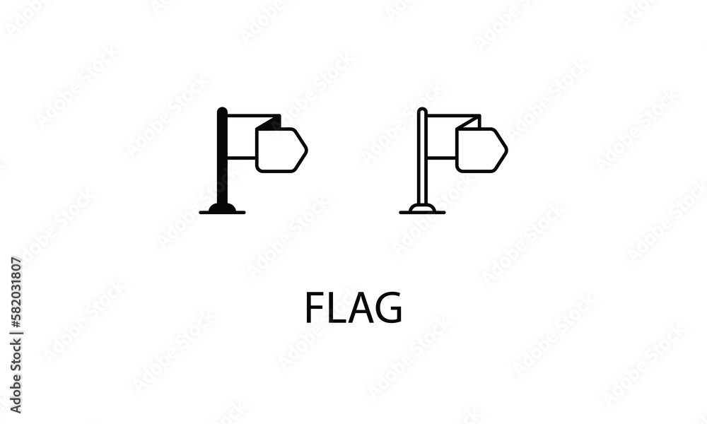 Flag double icon design stock illustration Flag double icon design stock illustration