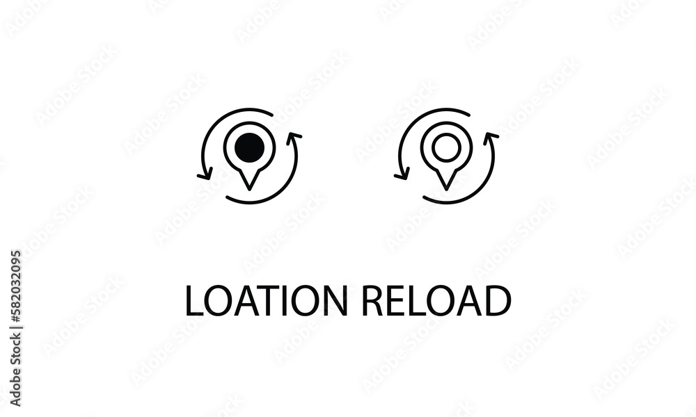 Location reload double icon design stock illustration Location reload double icon design stock illustration