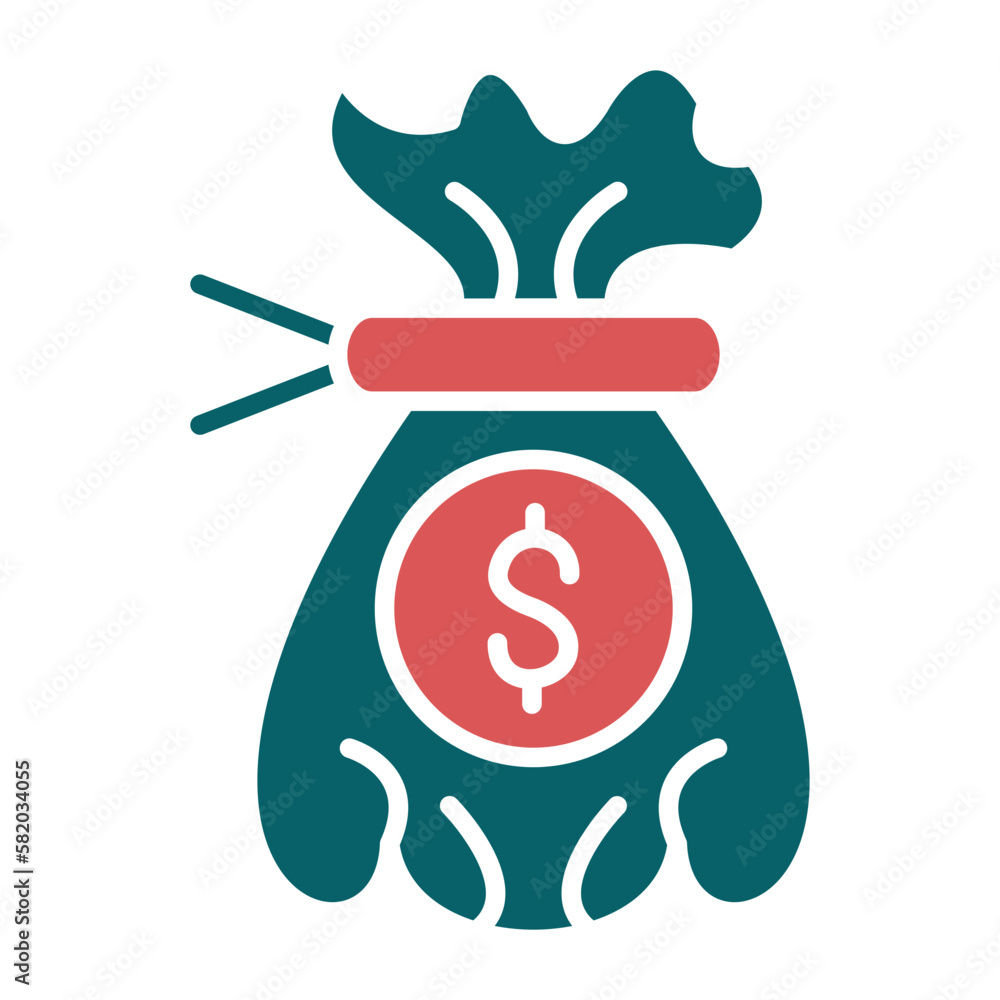 Vector Design Money Bag Icon Style Vector Design Money Bag Icon Style