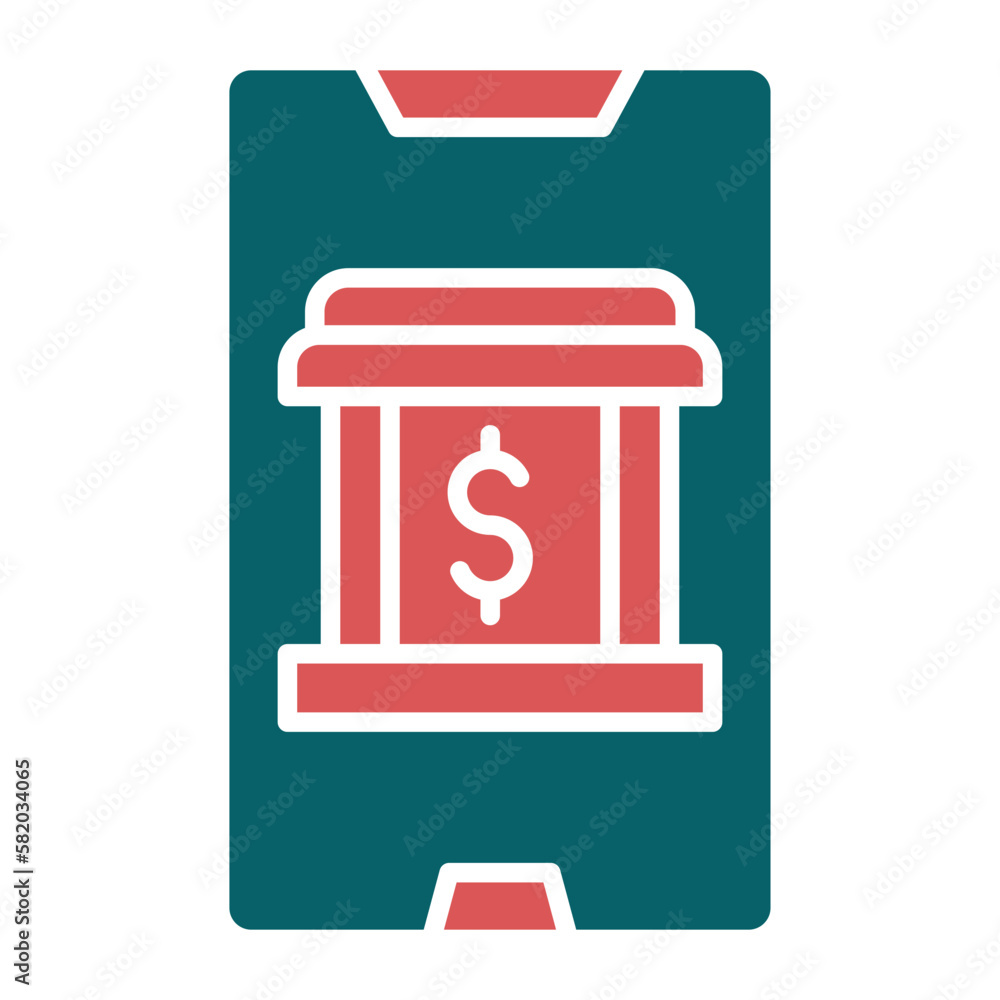 Vector Design Mobile Banking Icon Style Vector Design Mobile Banking Icon Style