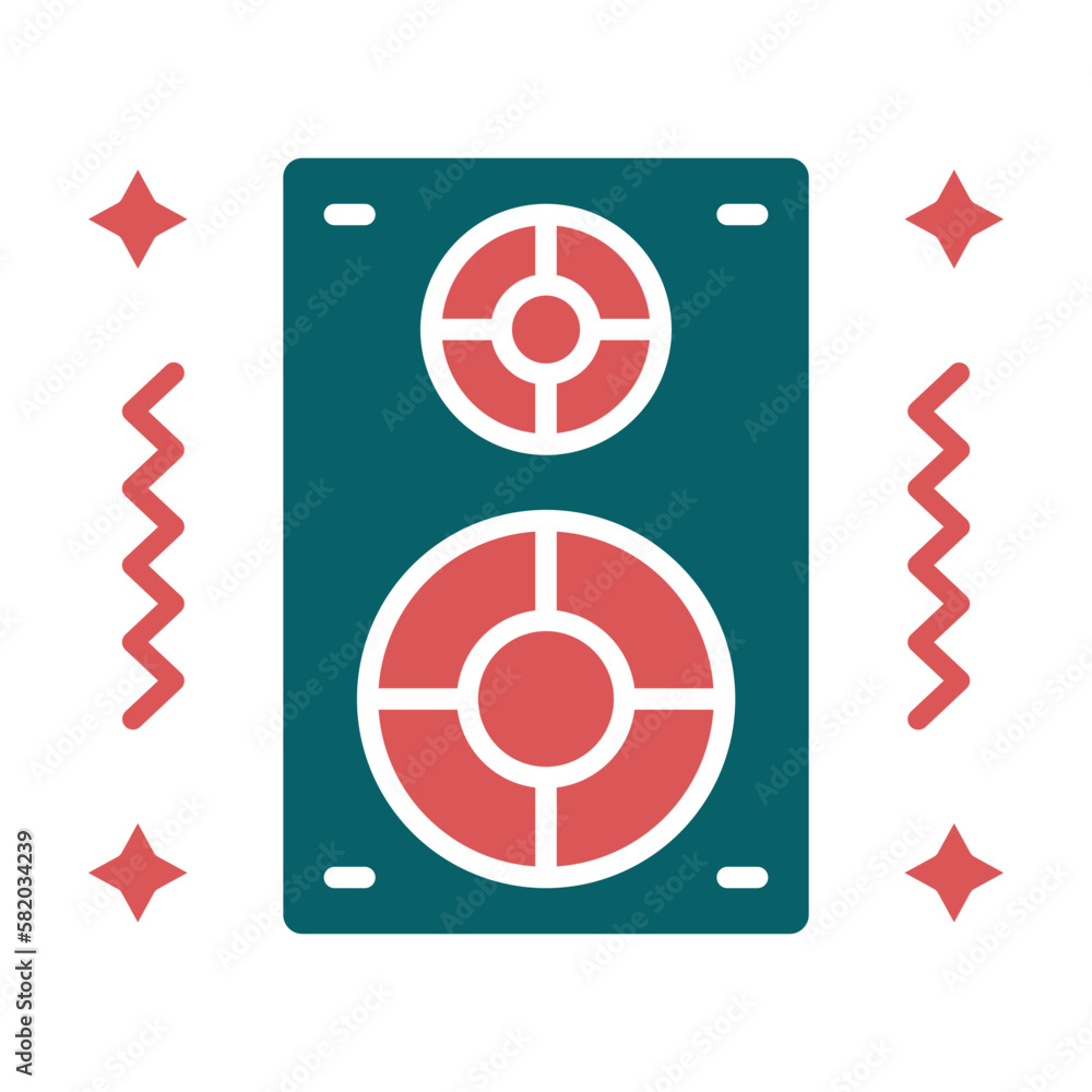 Vector Design New Year Speaker Icon Style Vector Design New Year Speaker Icon Style