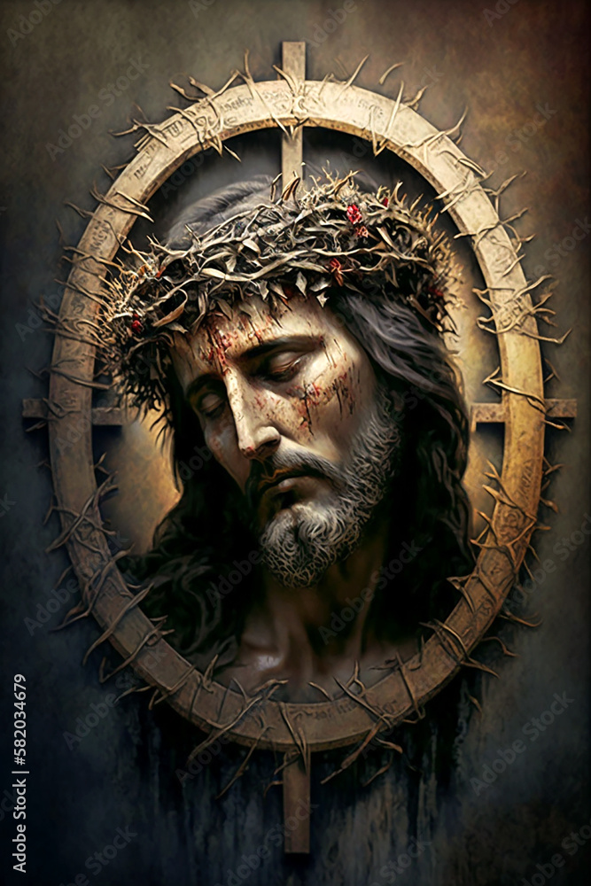 the crown of thorns of jesus christ . Ai generativ. Stock Illustration