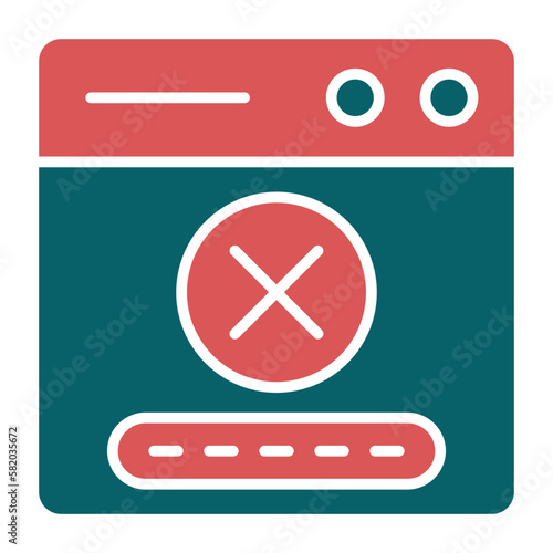 Vector Design Denial Icon Style