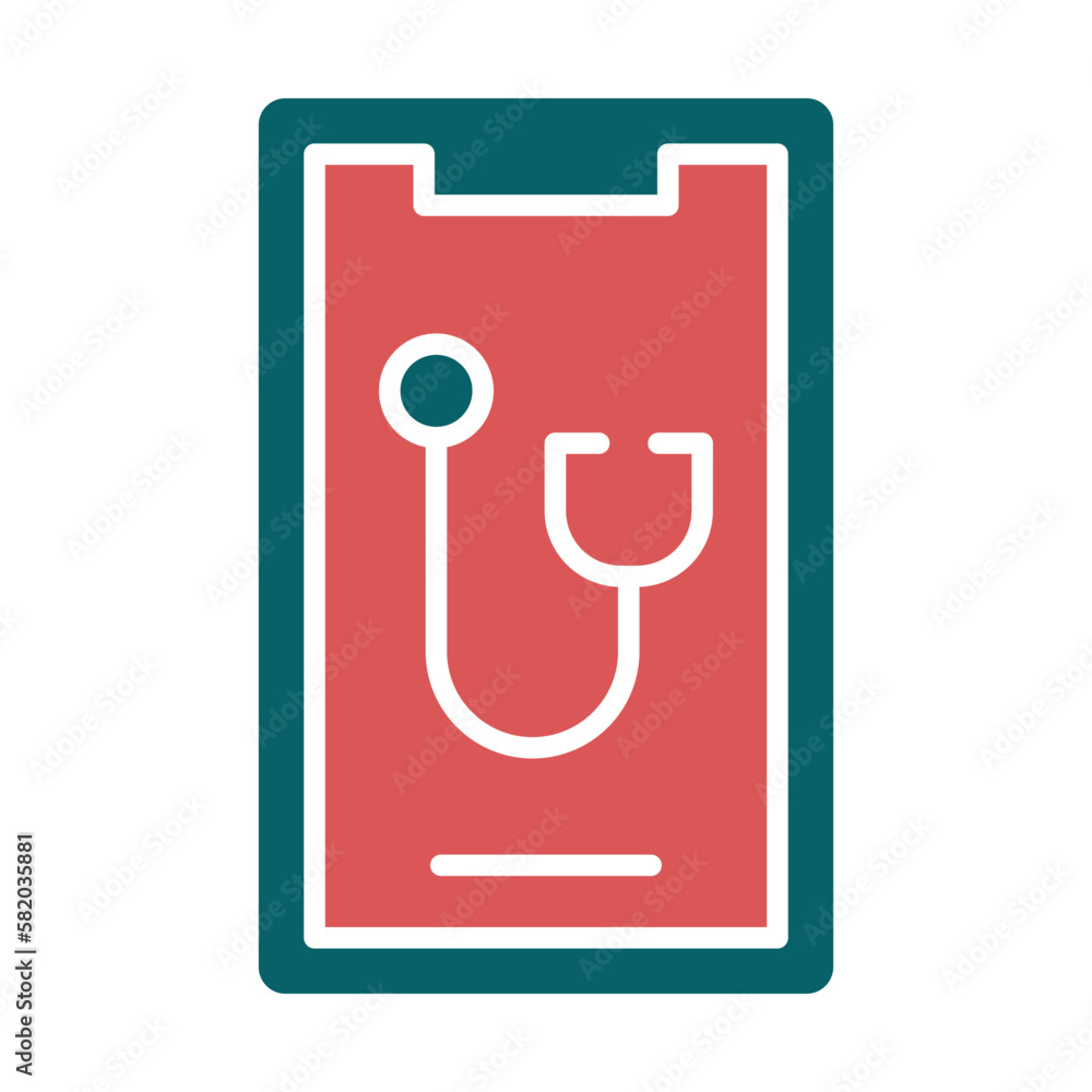 Vector Design Mobile Medical Icon Style Vector Design Mobile Medical Icon Style